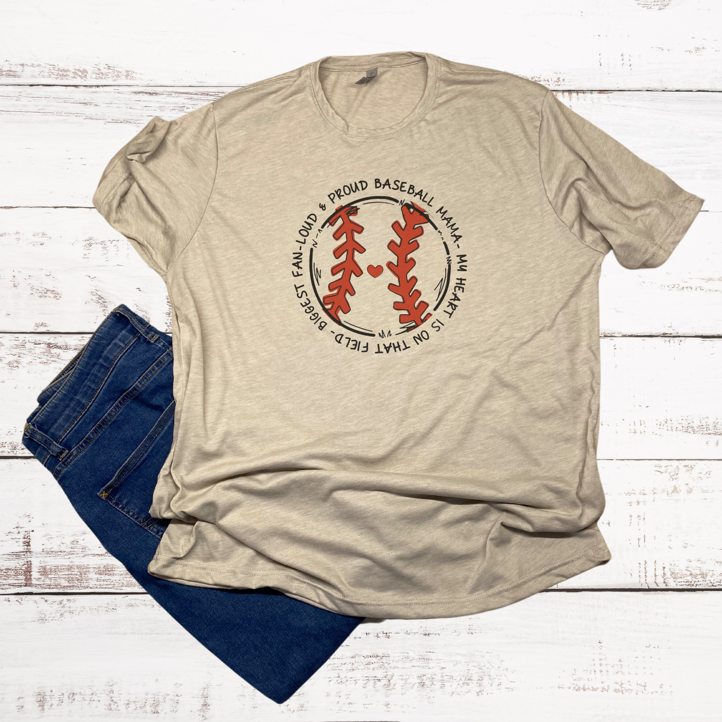 Proud Baseball Mama T-Shirt